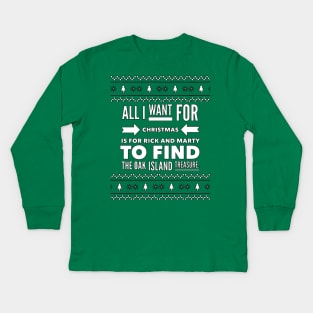 Oak Island Christmas Sweater Kids Long Sleeve T-Shirt